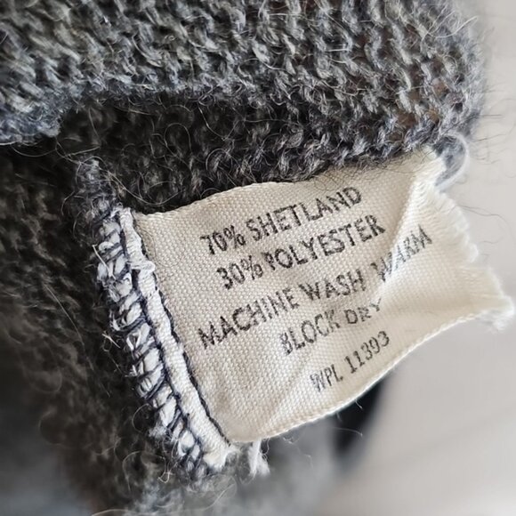 Knight Knit Shetland Wool Blend Cardigan Sweater Large - Picture 8 of 9